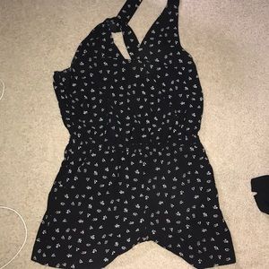 Loft Black with White detail Romper